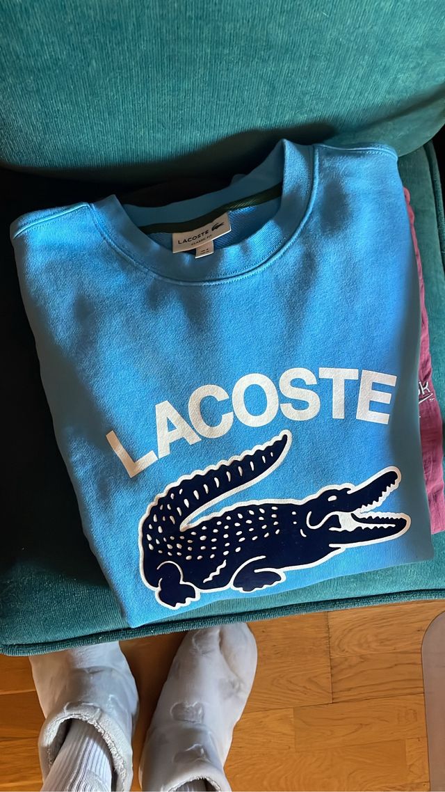 Sudadera Lacoste Azul Talla M. Original