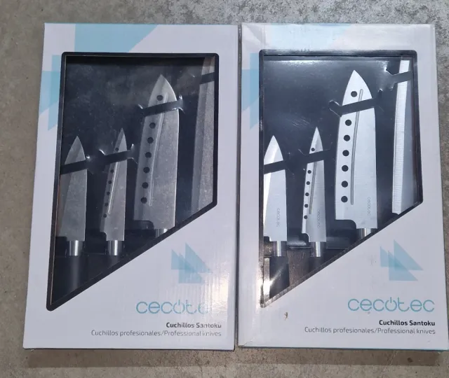 Set 2 Cuchillos Cecotec Santoku Profesionales