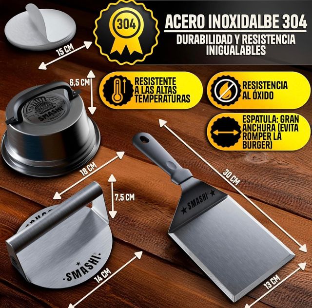 Kit de hambúrguer smash profissional