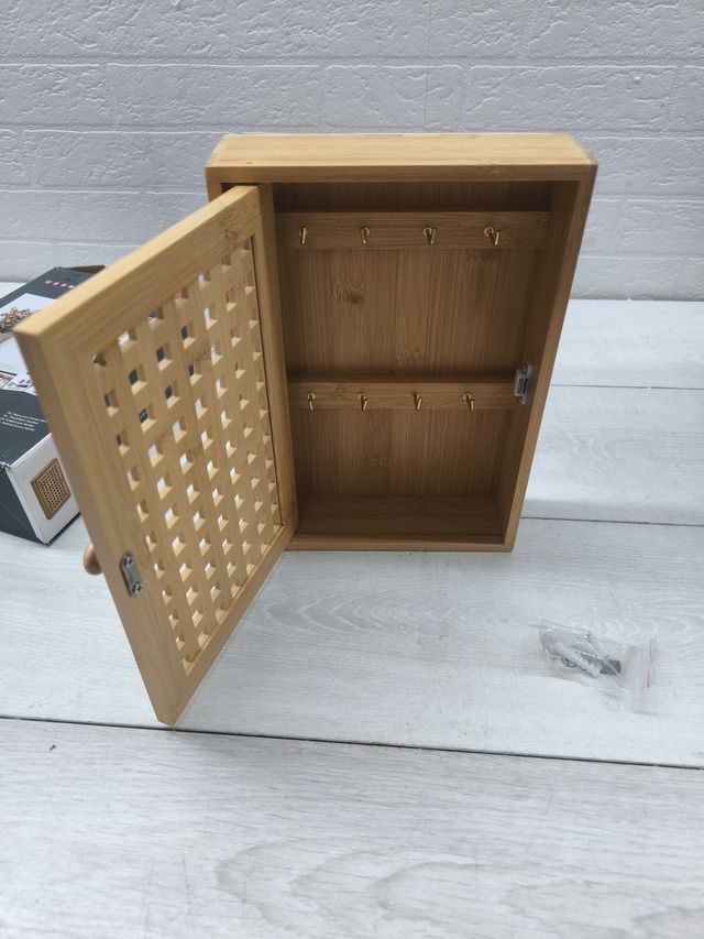 Zeller 13876 Armario para Llaves, Madera, Marrón, 19x6x27 cm