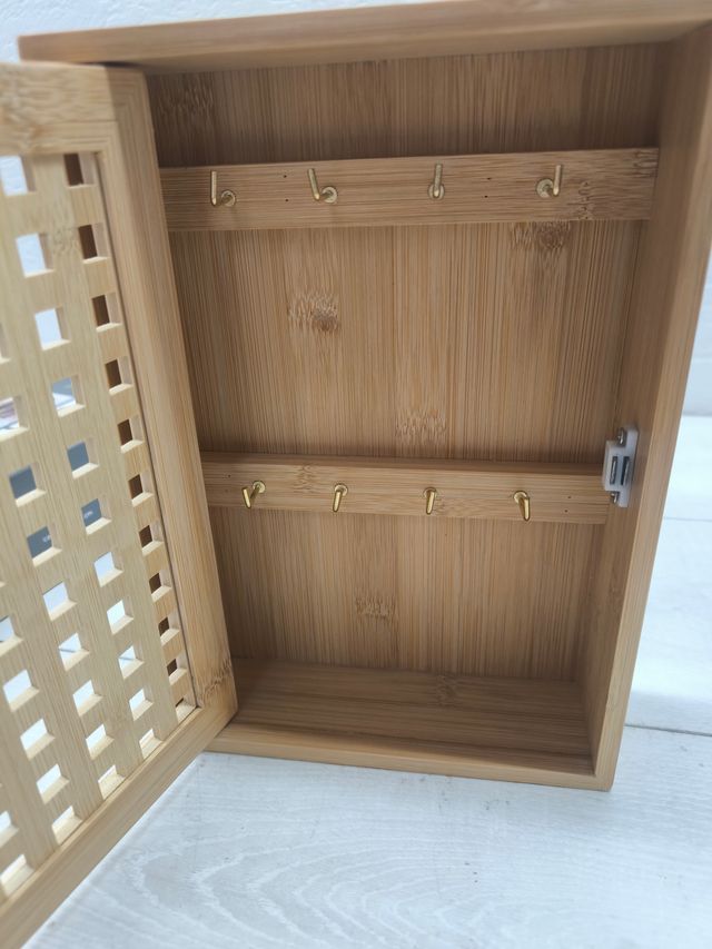 Zeller 13876 Armario para Llaves, Madera, Marrón, 19x6x27 cm