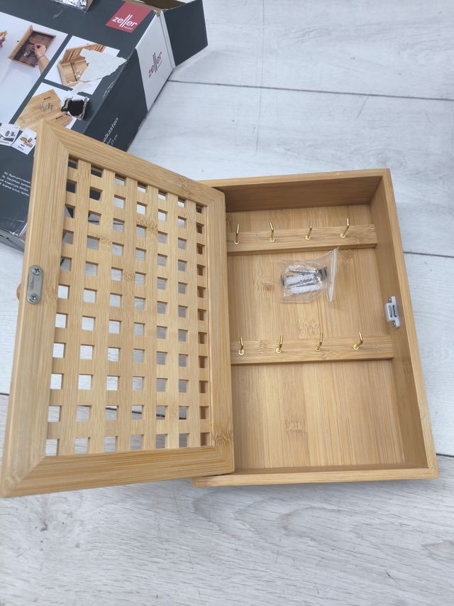 Zeller 13876 Armário para Chaves, Madeira, Marrom, 19x6x27 cm