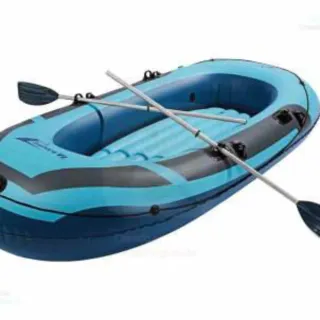 Kayak hinchable Lidl con remos