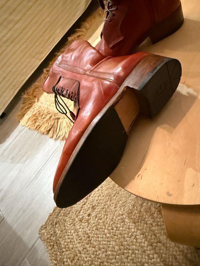 Botas de Monta de Piel Roja