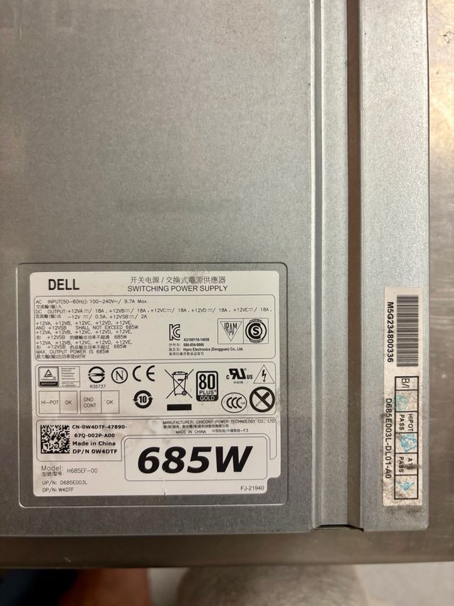 Fuente Alimentación Dell 685W H685EF-00