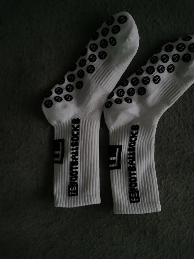 Calcetines FS FOOTBALLSOCKS blancos antideslizante