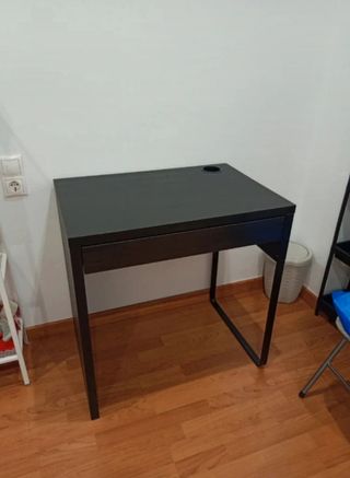 Escritorio tocador negro con cajón