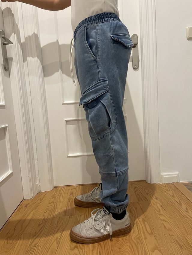 Pantalón Cargo Pull&Bear Azul