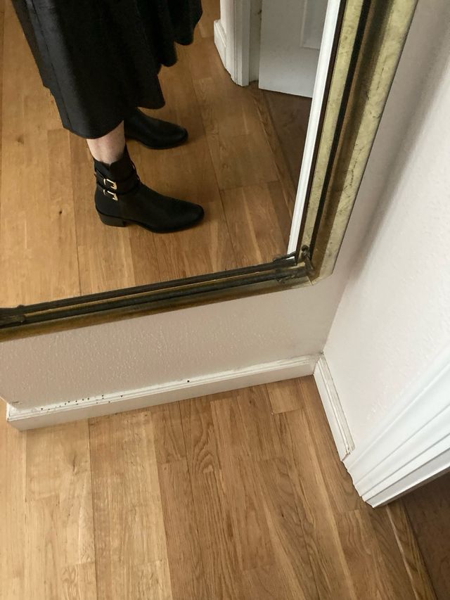 Botines Zara piel negros T38