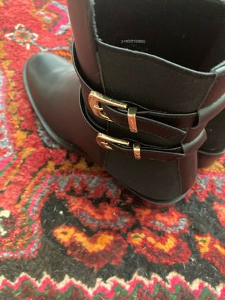 Botines Zara piel negros T38