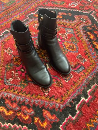 Botines Zara piel negros T38