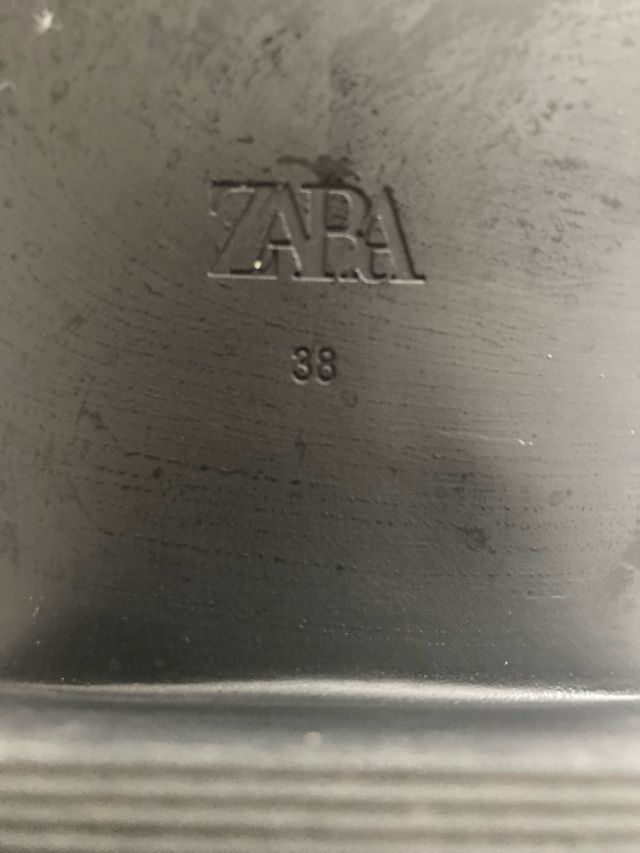 Botines Zara piel negros T38