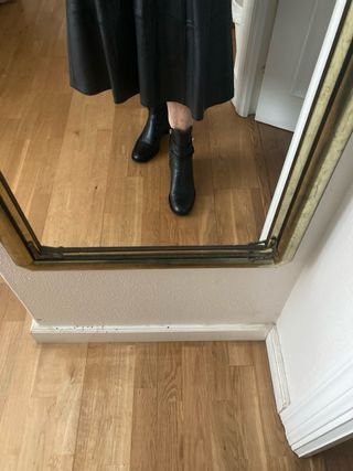 Botines Zara piel negros T38