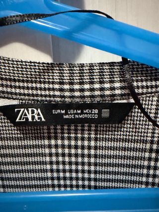 Camicia Zara a quadri grigia