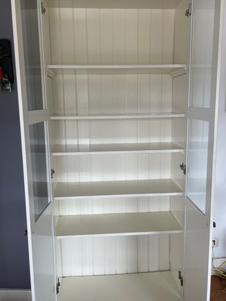 3 librerie Ikea Bianca con porte in vetro
