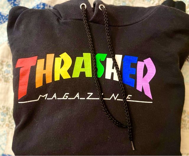 Sudadera Thrasher Negra Multicolor Talla M