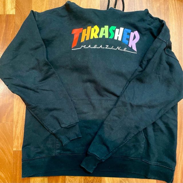 Sudadera Thrasher Negra Multicolor Talla M