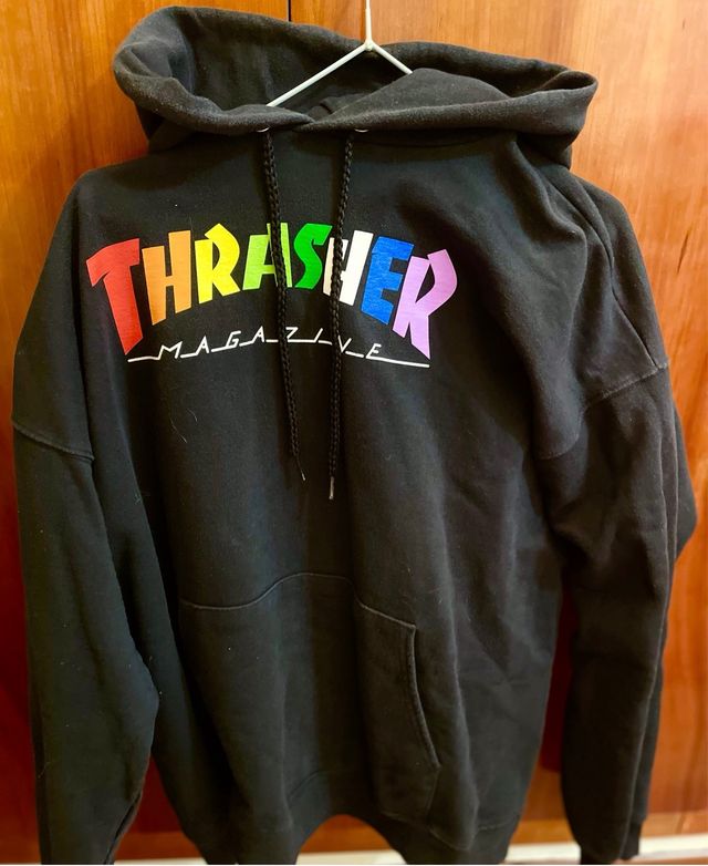 Sudadera Thrasher Negra Multicolor Talla M