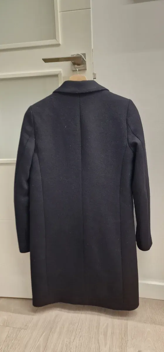 Abrigo paño Zara Negro Talla XS