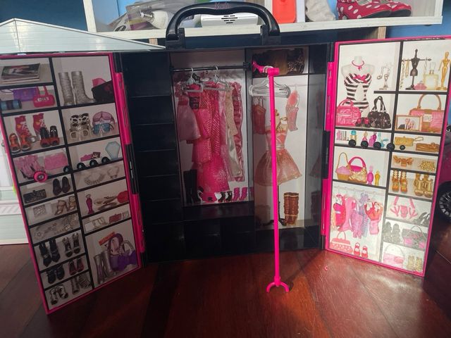 Armadio Trolley Barbie Rosa Brillante