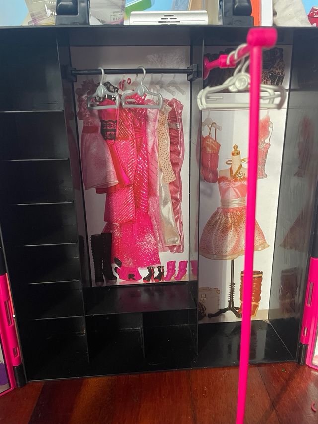 Armadio Trolley Barbie Rosa Brillante