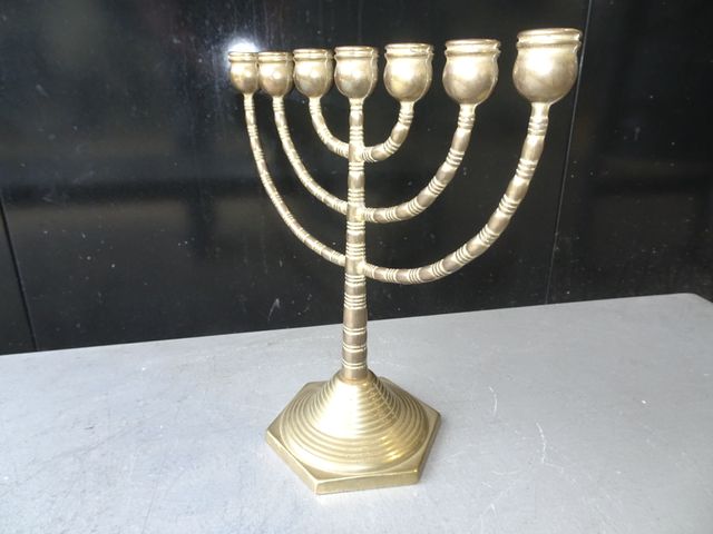 Candelabro Judío Menorá en Bronce