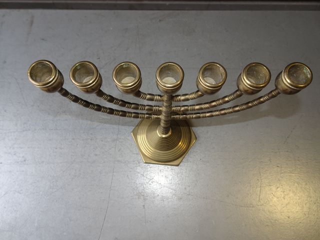 Candelabro Judío Menorá en Bronce