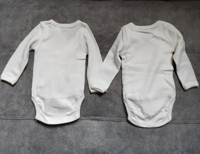 2 Bodis Manga Larga Bebé H&M Blanco