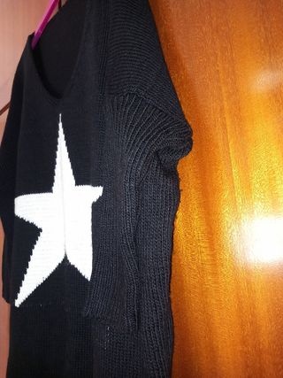 Jersey Invierno Negro con Estrella Blanca