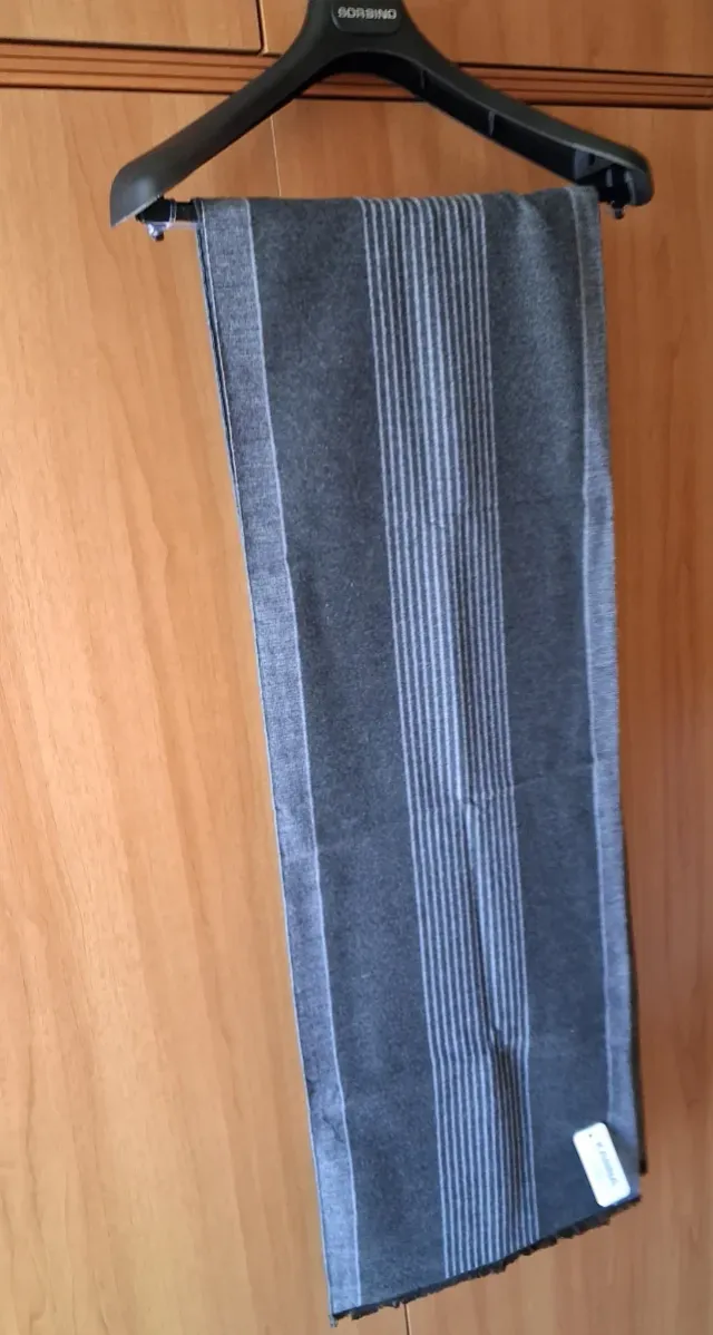 Sciarpa Karina donna grigia e bianca