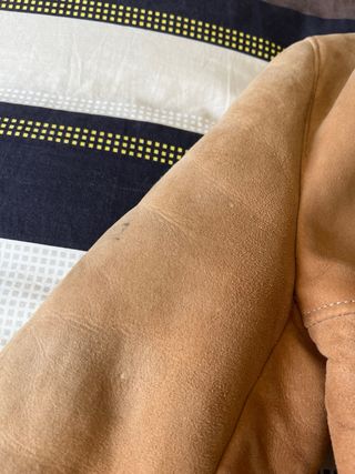 Abrigo Piel Vuelta Beige/Marrón