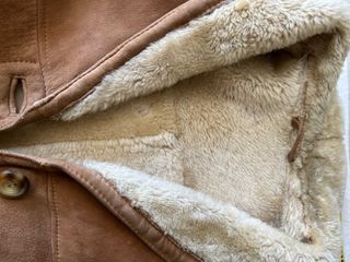 Abrigo Piel Vuelta Beige/Marrón