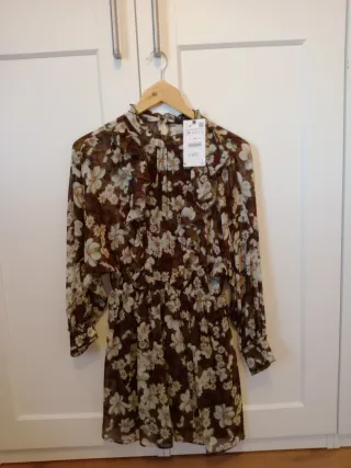 Vestido pantalón floral Zara M