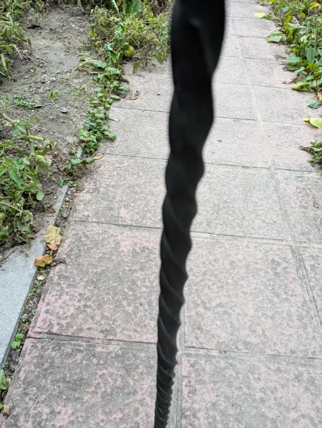 Barra cortinas metal vintage negra con 2 extremos