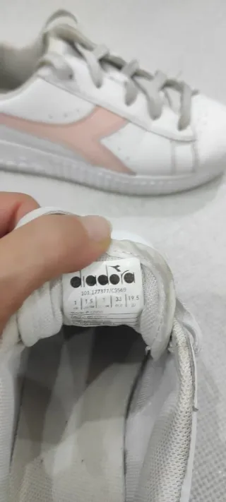 Scarpe Diadora bambina bianche e rosa taglia 33