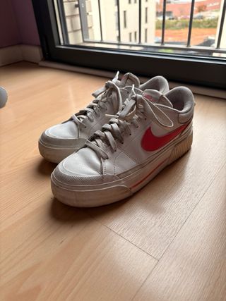 Bambas Nike blancas y rosa