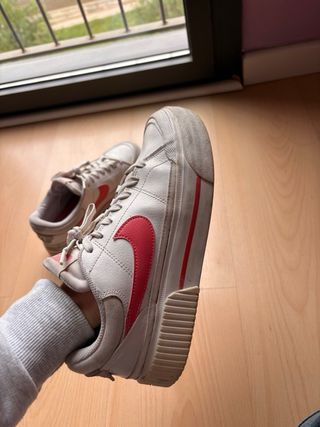 Bambas Nike blancas y rosa