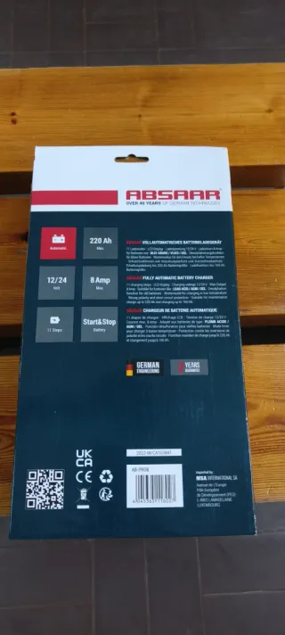 Cargador Baterías ABSAAR PRO 8.0