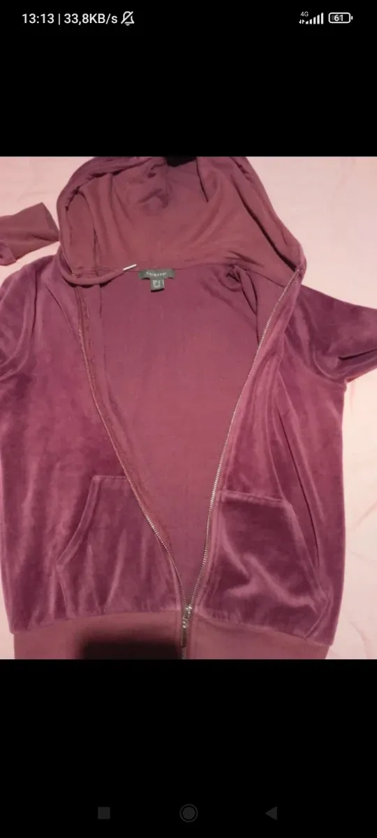 Sudadera terciopelo morada