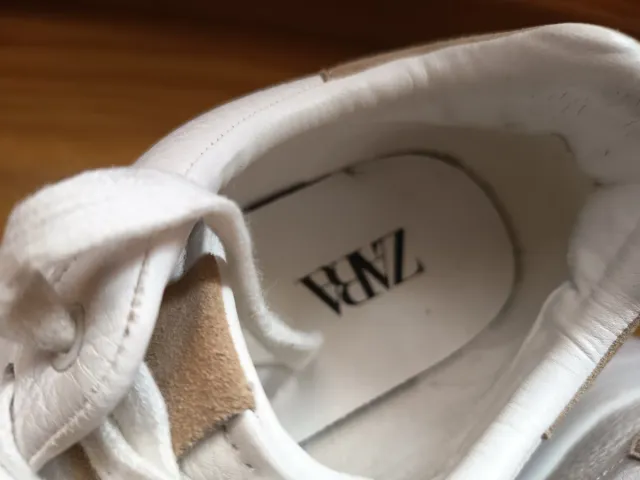 Zapatillas Zara Piel Blancas Talla 39
