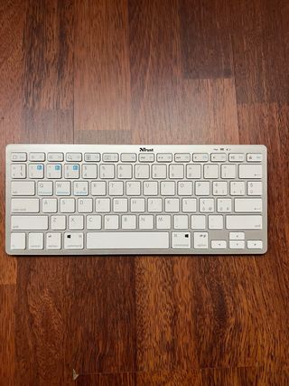 Tastiera Trust Wireless Argento/Bianco