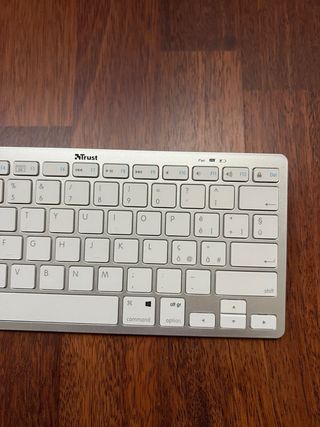 Tastiera Trust Wireless Argento/Bianco