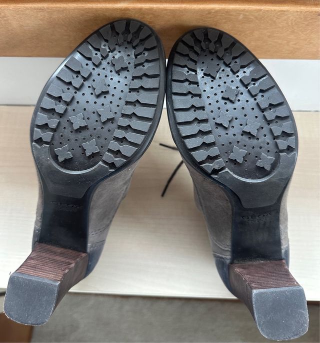 Zapatos Geox gris efecto desgastado oxford t 41