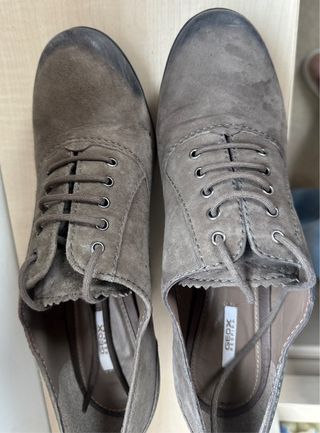 Zapatos Geox gris efecto desgastado oxford t 41