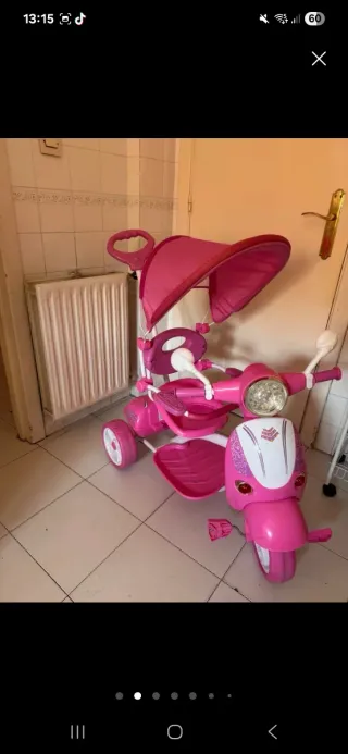 Moto/Bici para bebé color rosa