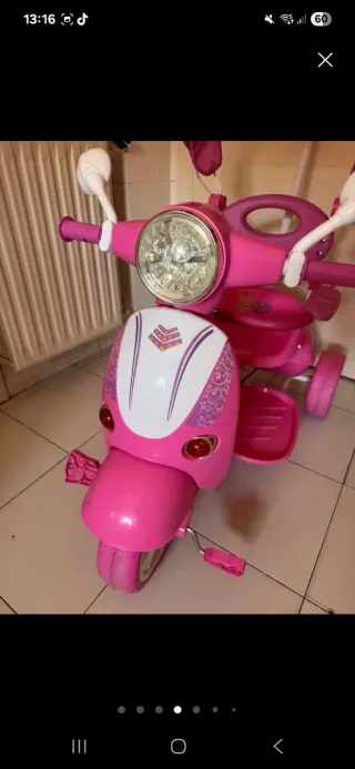 Moto/Bici para bebé color rosa