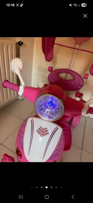 Moto/Bici para bebé color rosa