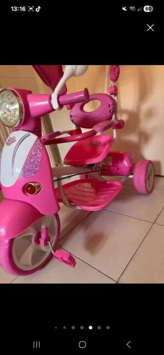 Moto/Bici para bebé color rosa