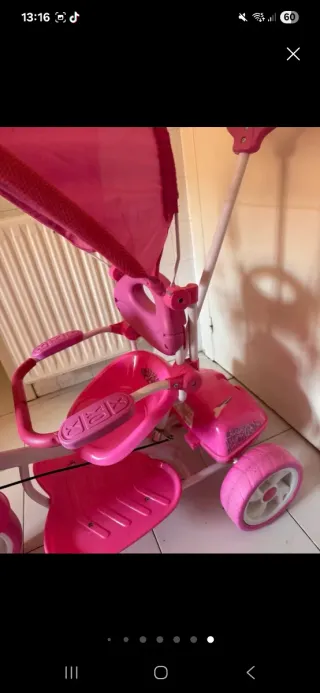 Moto/Bici para bebé color rosa