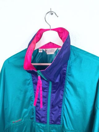 Giacca antivento Columbia Vintage anni '90 Donna Multicolore